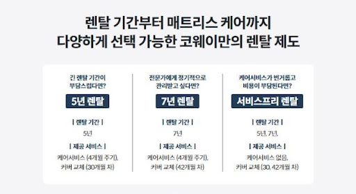 완벽한 수면을 위한 코웨이침대렌탈